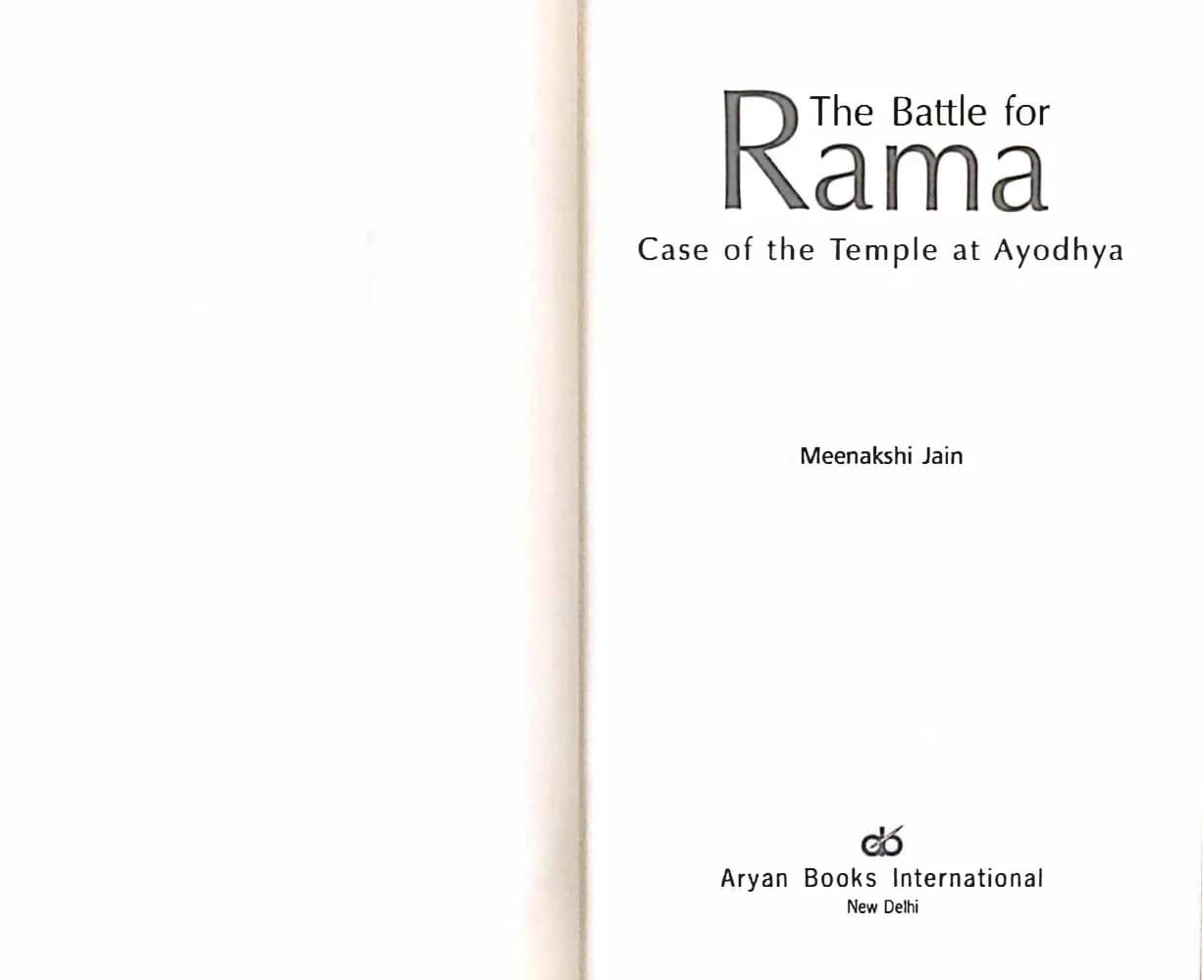 کتاب The Battle for Rama (نبرد برای راما) نسخه انگلیسی PDF | مناکشی جین (Meenakshi Jain)