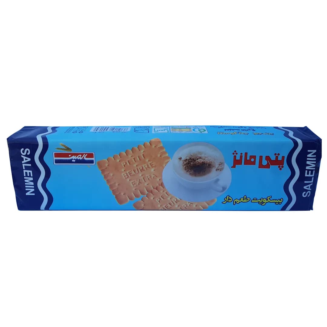 بیسکویت طعمدار پتیمانژ 30 عددی 125 گرمی گندمین سالمین