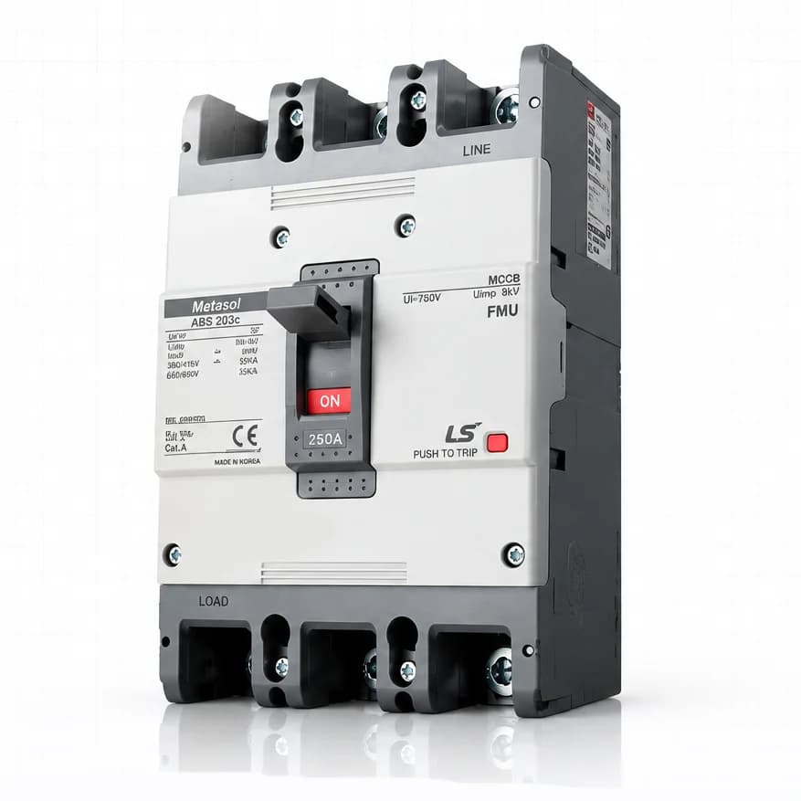 کلید اتوماتیک کمپکت ۱۲۵ آمپر فیکس LS سری Metasol مدل ABN203C/125