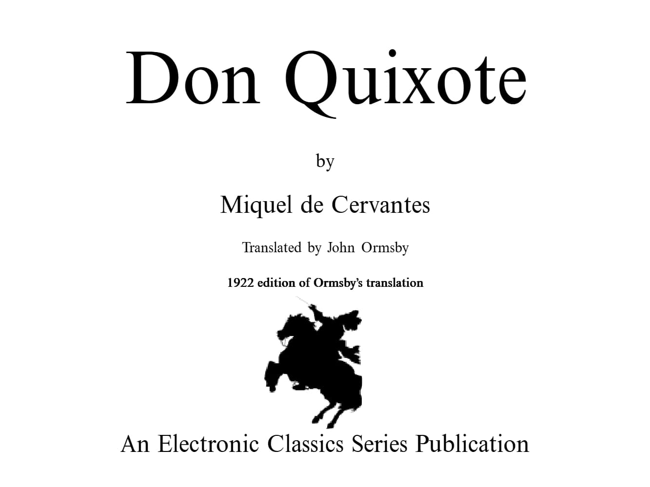 کتاب Don Quixote (دون کیشوت) نسخه انگلیسی PDF | میگل د سروانتس (Miguel de Cervantes)