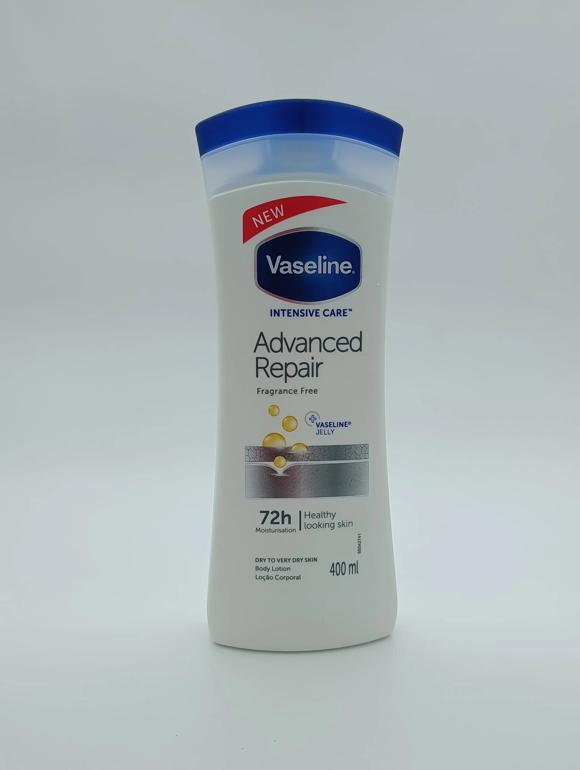 لوسیون بدن وازلین Vaseline مدل Advanced Repair حجم ۴۰۰ میل | آبرسان عمقی ۷۲ ساعته فاقد رایحه (اصل) — تصویر ۲
