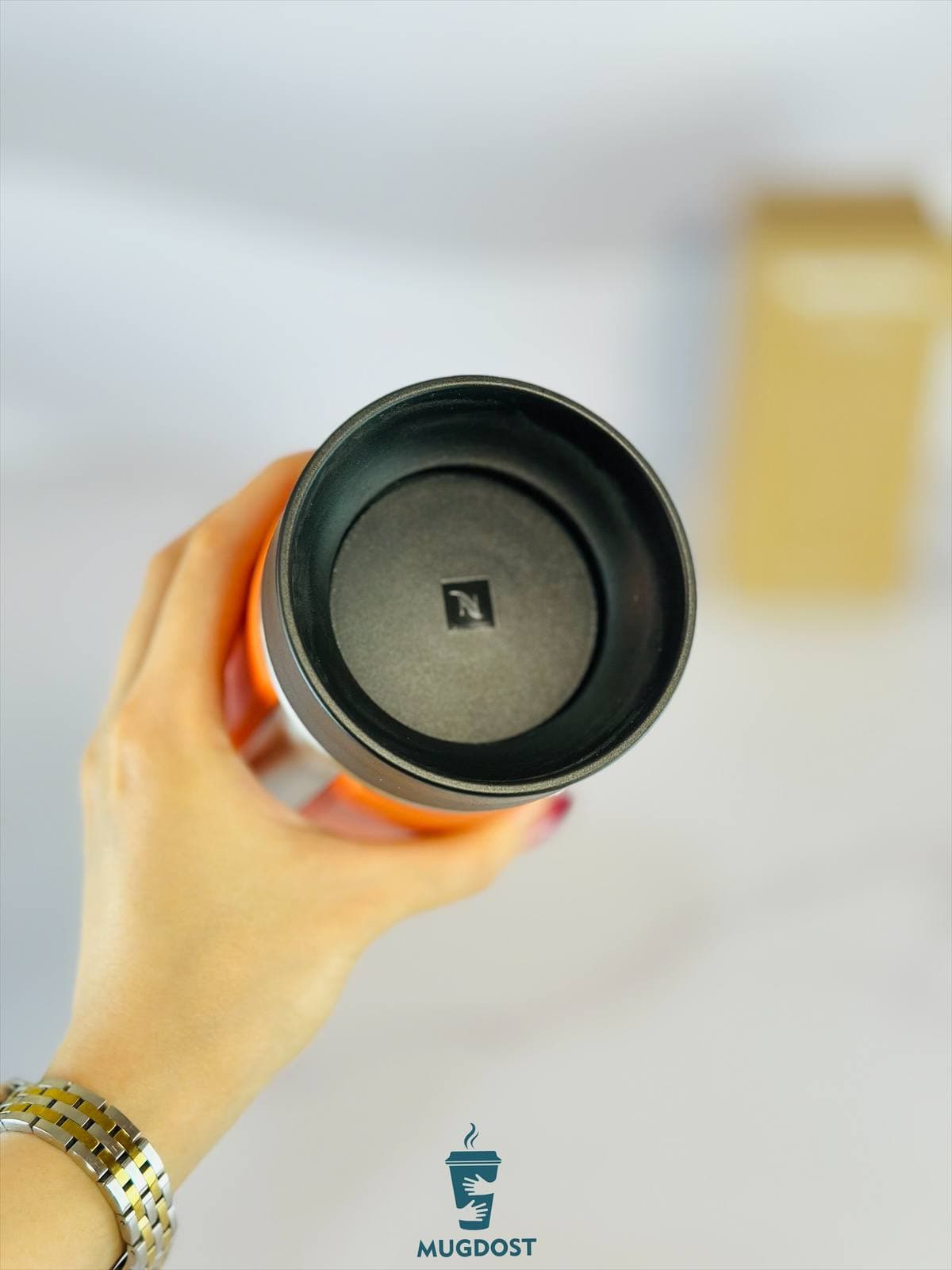 تراول ماگ نسپرسو نارنجی Nespresso nomad — تصویر ۴