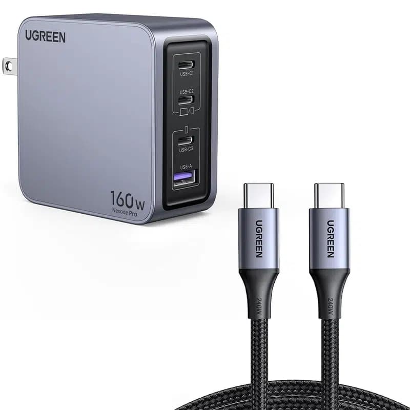 شارژر دیواری 160 وات یوگرین مدل X763-25877 به همراه کابل USB-C — تصویر ۴