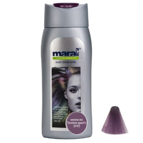 شامپو رنگساژ بدون آمونیاک مارال حجم 200 میل | شماره 8.90 رنگ یاسی کوارتز