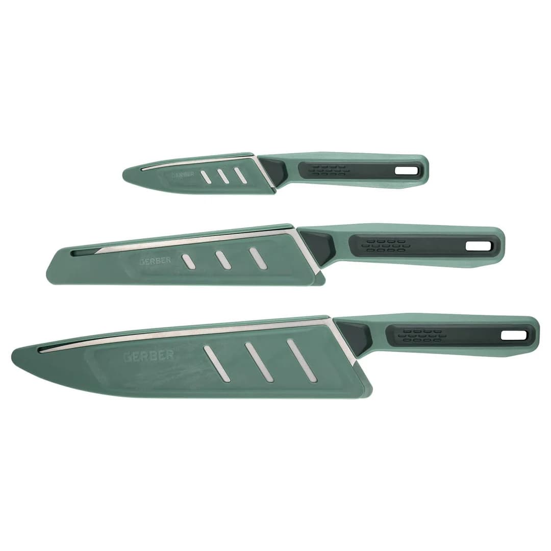 ست چاقوی آشپزی ۳ پارچه کمپینگ گربر مدل Gerber ComplEAT Knife Set — تصویر ۲