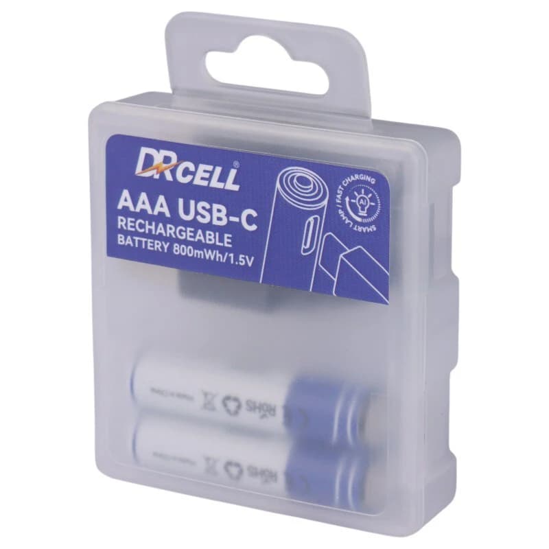 باتری دوتایی نیم قلمی شارژی DRcell 3AC800 AAA 533mAh — تصویر ۸