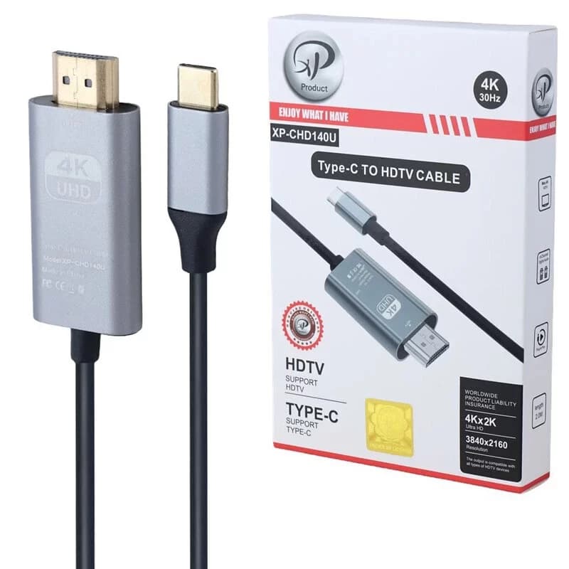 کابل تبدیل Type-C به HDMI ایکس پی پروداکت XP-CHD140U طول 2 متر