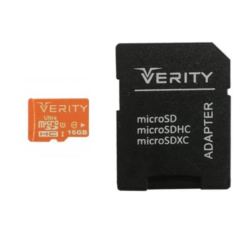 کارت حافظه MicroSDHC وریتی مدل Ultra1 کلاس 10 استاندارد UHS-I U1 سرعت 95MBps ظرفیت 16 گیگابایت همراه با آداپتور SD