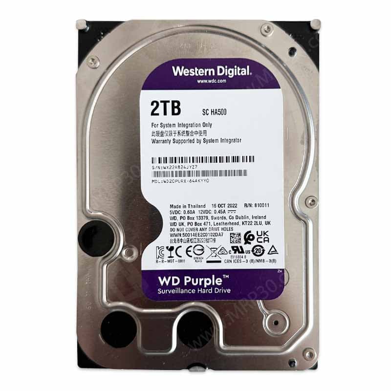 هارد اینترنال 2 ترا وسترن Western Digital Purple 2TB WD20PURX استوک — تصویر ۲