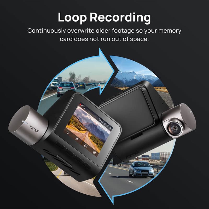 دوربین ثبت وقایع خودرو 70mai Dash Cam A510 +دوربین عقب — تصویر ۶