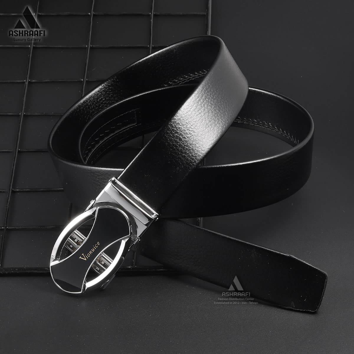 کمربند مردانه چرمی Leather Ratchet Belt BL186 — تصویر ۲