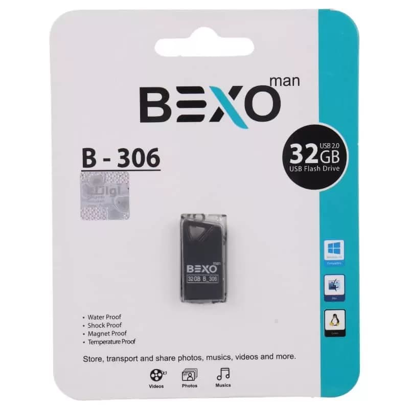 فلش مموری بکسومن مدل B-306 ظرفیت 32 گیگابایت — تصویر ۲