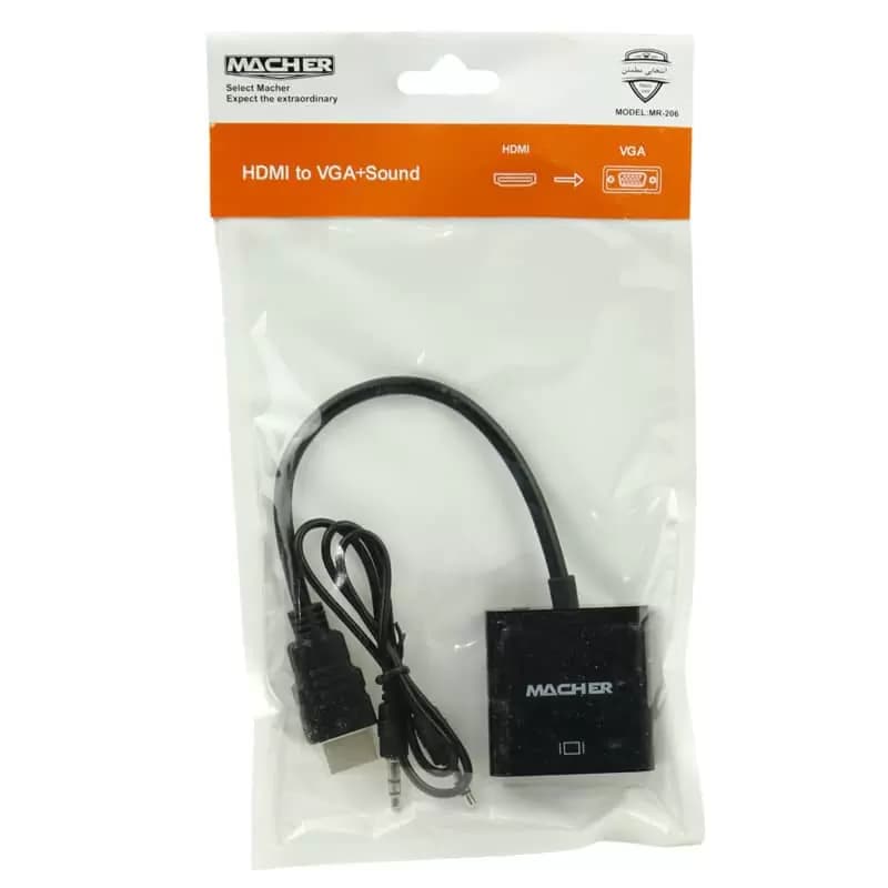 مبدل HDMI به VGA مچر مدل MR-206 + کابل صدا — تصویر ۶