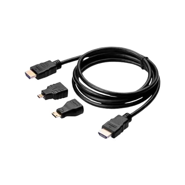 کابل HDMI مدل Hs 3 in 1 به طول 1.5 متر به همراه تبدیل Mini HDMI و Micro HDMI — تصویر ۲