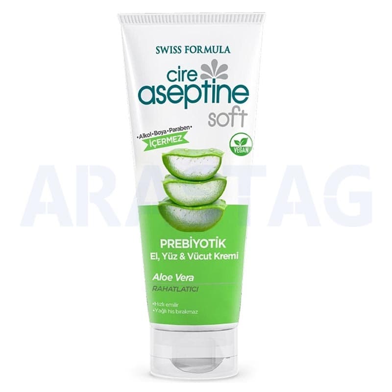 کرم تیوپی آسپتین Cire Aseptine حاوی عصاره آلوئه ورا حجم 75 میلی