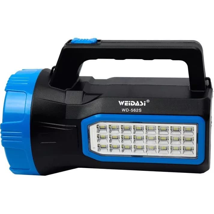 چراغ قوه دستی اضطراری ویداسی WD-562S | دارای 24 LED کناری + پنل خورشیدی — تصویر ۳