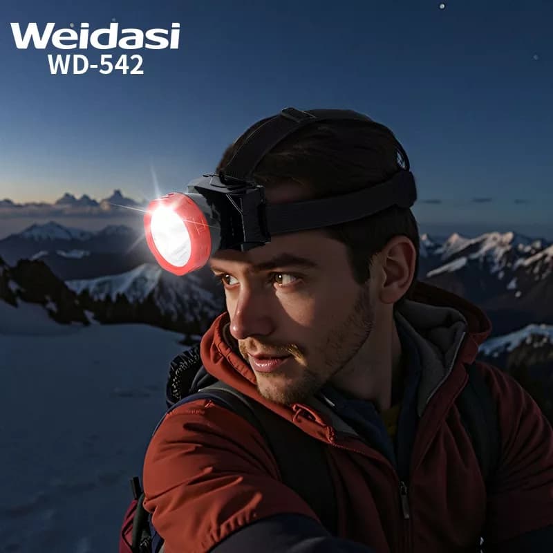 چراغ پیشانی شارژی ویداسی WD-542 | انتخاب حرفهای برای کمپینگ و کار — تصویر ۴