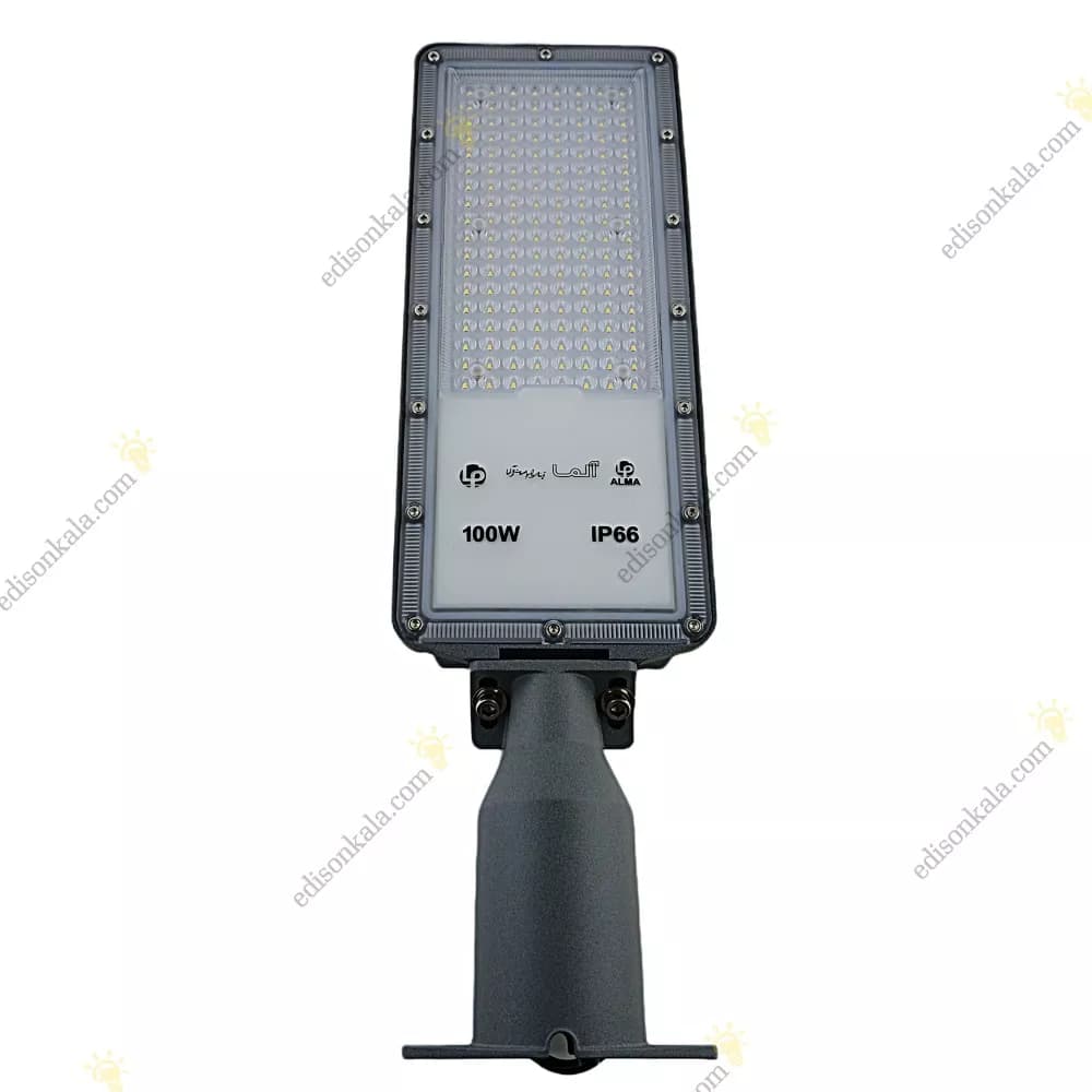 چراغ خیابانی 100 وات smd سرلوله و پایه دار نورسازان آلما — تصویر ۲