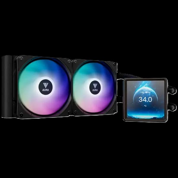 خنک کننده پردازنده مایع گیم دیاس AURA GL240 LCD — تصویر ۲