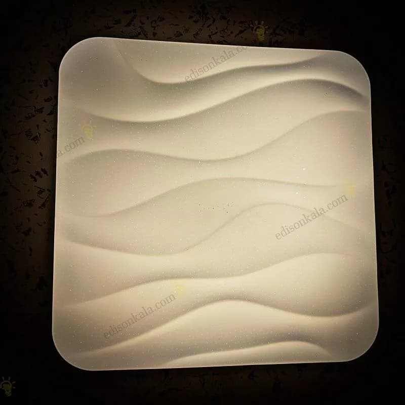 چراغ سقفی سه حالته مربع طرح موج | 100 وات ریموت دار | گارانتی دار — تصویر ۷