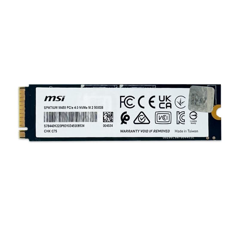 اس اس دی MSI M.2 NVME Spatium M450 500GB استوک در حد نو گارانتی تا 1408/09 — تصویر ۵