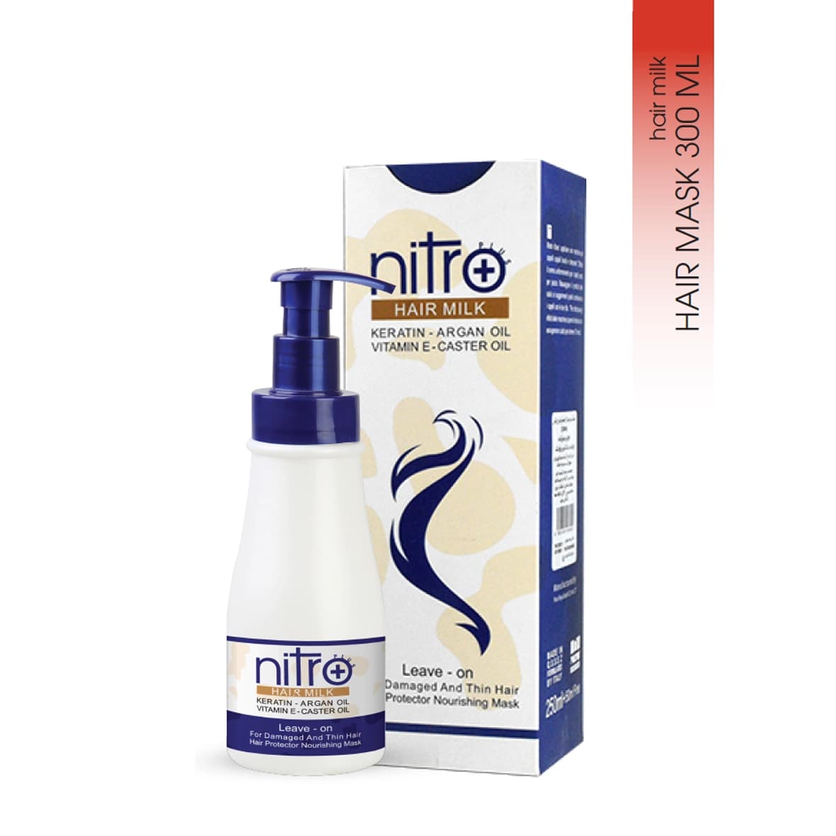 ماسك شیر مو حاوی کراتین و روغن آرگان نيترو بدون آبکشی Nitro Hair Mask
