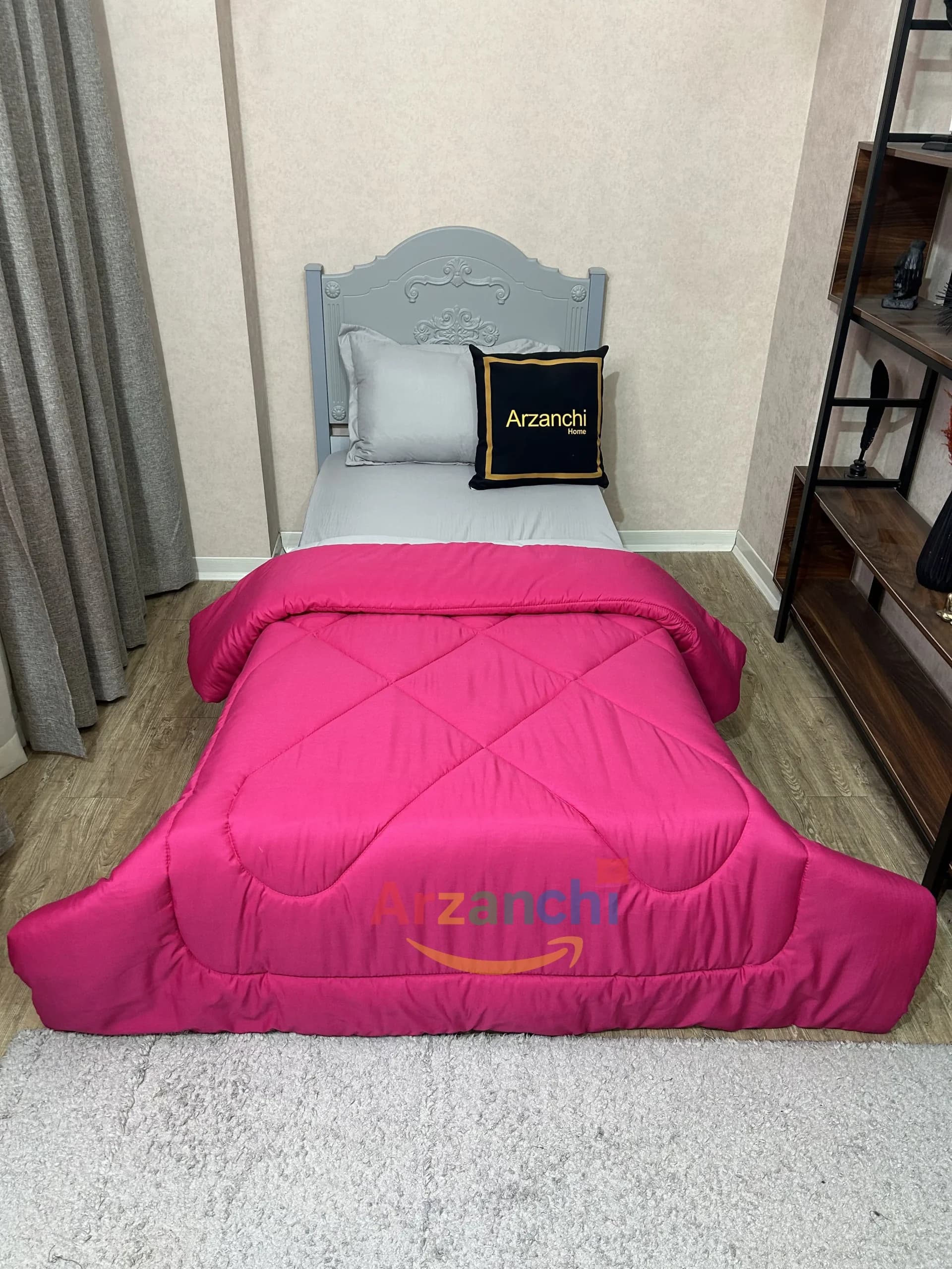 روتختی ساده طوسی و سرخابی کد S634 ارزانچی — تصویر ۶