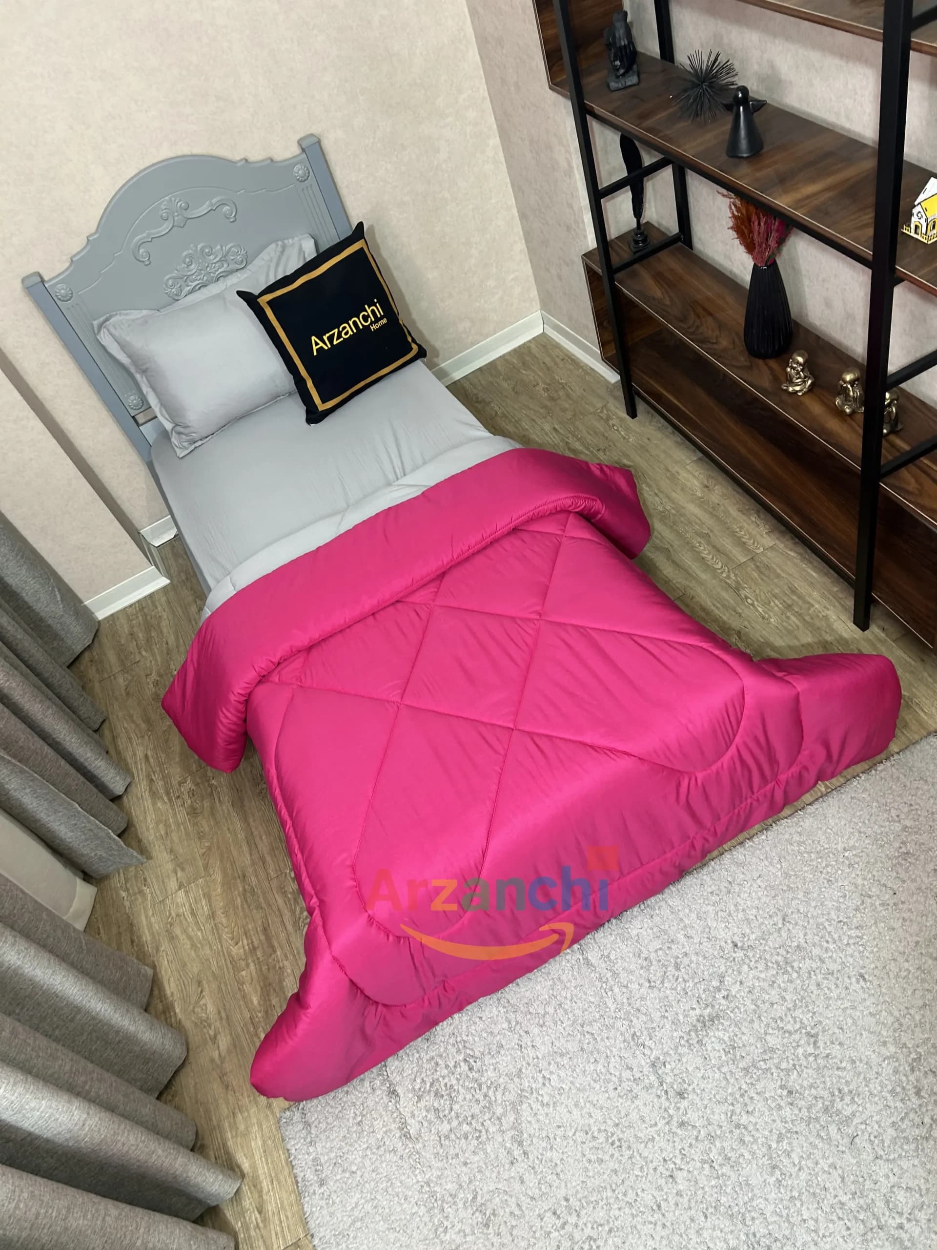 روتختی ساده طوسی و سرخابی کد S634 ارزانچی — تصویر ۸