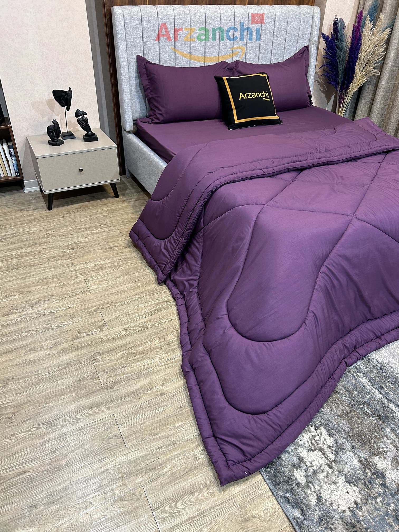 روتختی ساده بادمجانی کد S626 ارزانچی — تصویر ۲