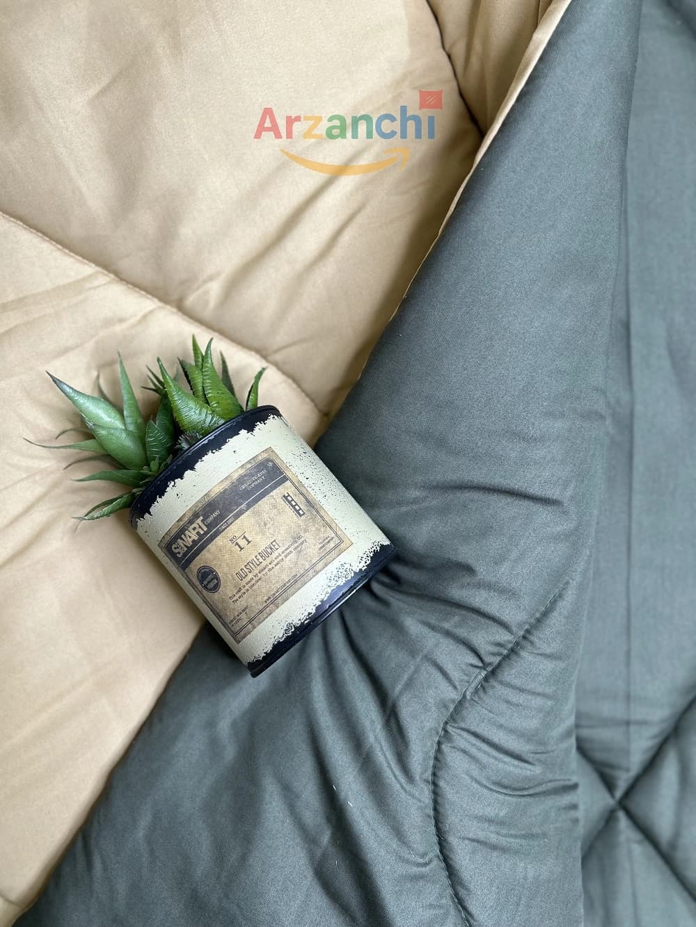 روتختی ساده ذغالی و کاراملی کد S692 ارزانچی — تصویر ۵
