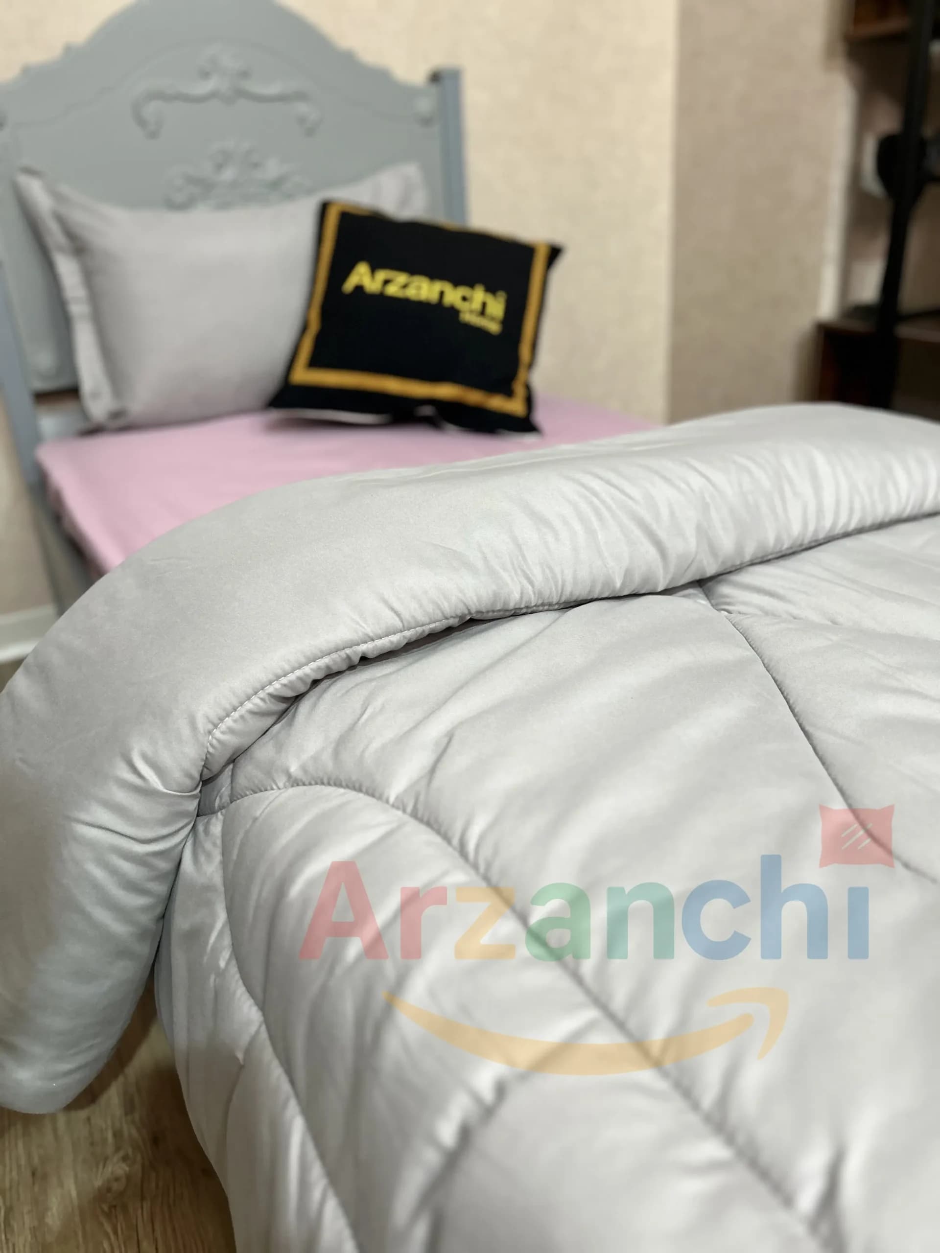 روتختی ساده طوسی و صورتی کد S690 ارزانچی — تصویر ۳