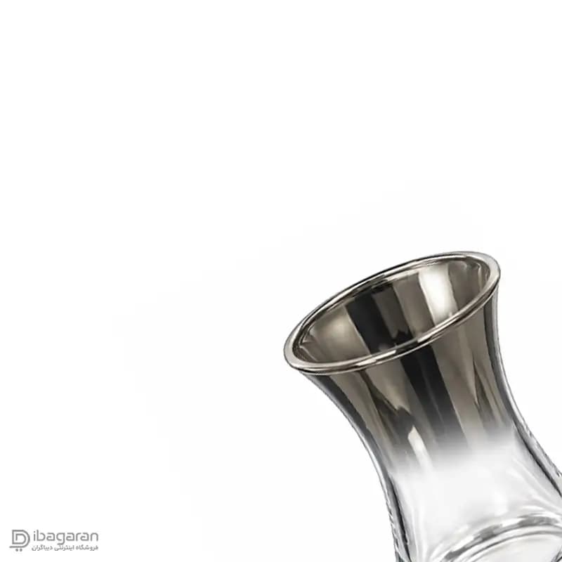 استکان کمر باریک و نعلبکی بلور کاوه طرح متالیک — تصویر ۵