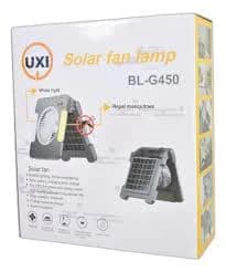 پنکه شارژی خورشیدی با چراغ ضد حشره UXI مدل BL-G450 — تصویر ۶