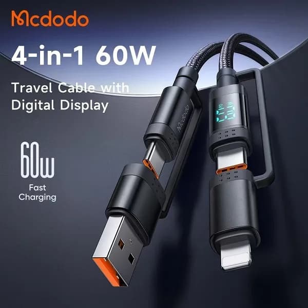 کابل چند کاره مک دودو Mcdodo CA-199 طول 1.2 متر توان 60 وات اصلی — تصویر ۲