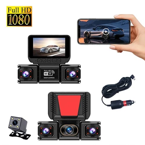 دوربین ثبت وقایع خودرو 4 لنزه وای فای دار Vehicle Blackbox DVR Full HD