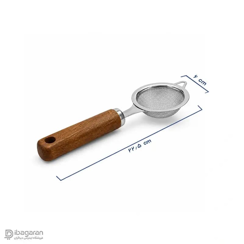 چای صاف کن استیل دسته چوبی ریما مدل 13231 — تصویر ۲