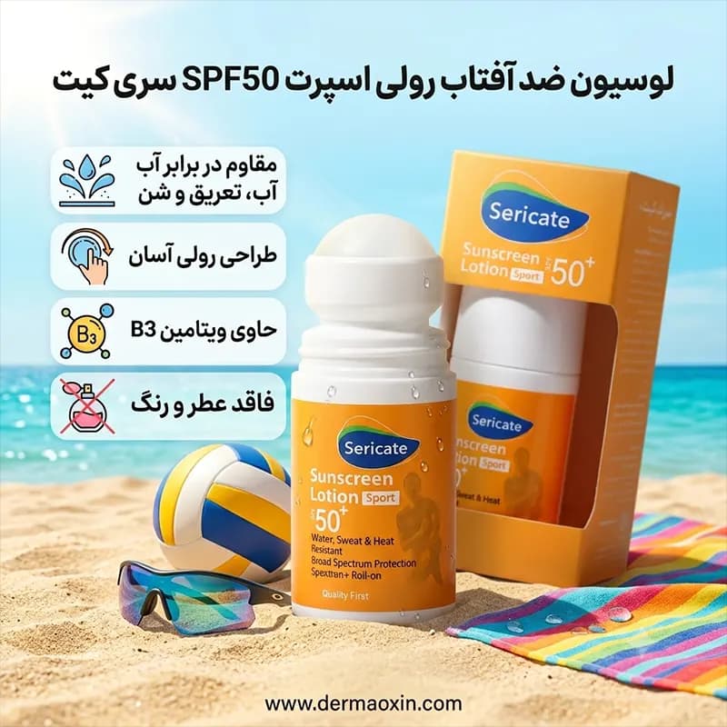لوسیون ضد آفتاب رولی اسپرت SPF50 سری کیت — تصویر ۳