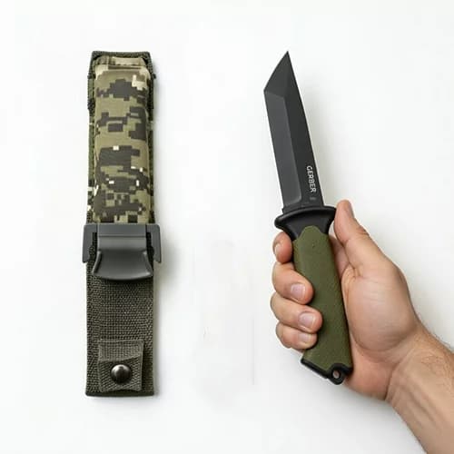 چاقوی تاکتیکال تیغه ثابت غلافدار گربر GERBER مدل 9722a — تصویر ۴