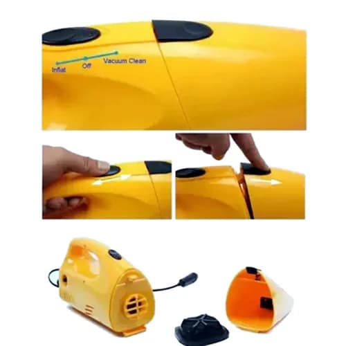 جارو و پمپ باد فندکی خودرو INFLATOR مدل 7020 — تصویر ۴