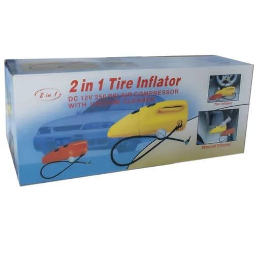 جارو و پمپ باد فندکی خودرو INFLATOR مدل 7020 — تصویر ۶
