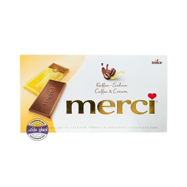 شکلات تابلتی مرسی با طعم قهوه و خامه 100 گرمی