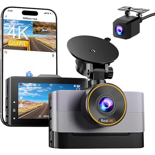 دوربین ثبت وقایع خودرو جلو و عقب 4K وای فای دار مدل Dash Cam L33 DVR