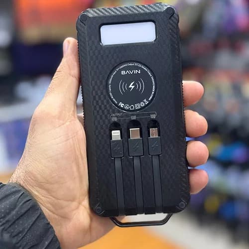 پاور بانک خورشیدی باوین ظرفیت 10000 میلیآمپر مدل BAVIN Y-PC1117 — تصویر ۳