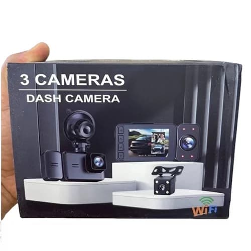 دوربین ثبت وقایع خودرو 3 لنز وای فای دار مدل 3CAMERAS DASH CAMERA — تصویر ۲