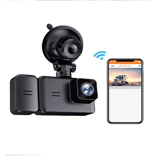 دوربین ثبت وقایع خودرو 3 لنز وای فای دار مدل 3CAMERAS DASH CAMERA — تصویر ۳