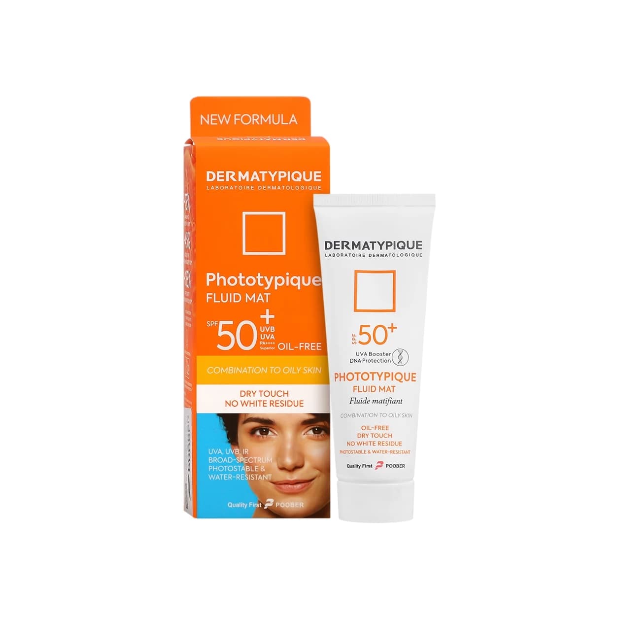 فلوئید ضد آفتاب بی رنگ پوست چرب درماتیپیک SPF50 — تصویر ۵