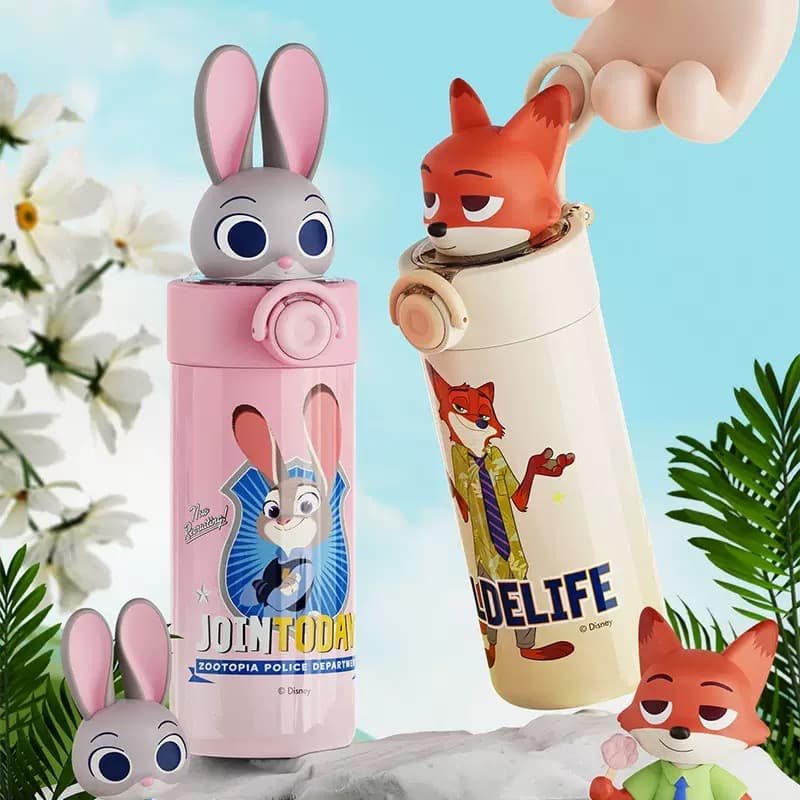 قمقمه استیل نیدار دیزنی Zootopia مدل جودی هاپس اورجینال ۴۵۰ میلیلیتری — تصویر ۲