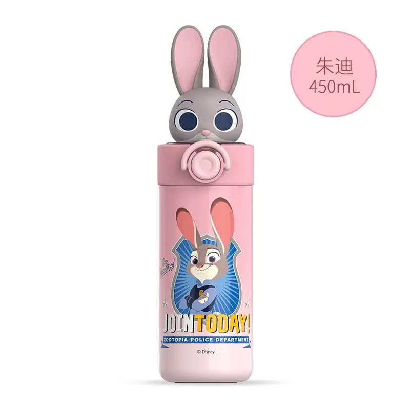 قمقمه استیل نیدار دیزنی Zootopia مدل جودی هاپس اورجینال ۴۵۰ میلیلیتری — تصویر ۳