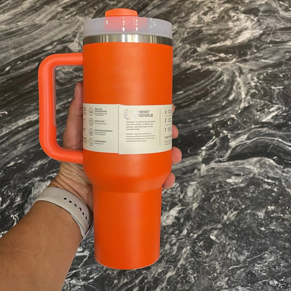ماگ دستهدار استنلی ۱.۱۸ لیتر مدل QUENCHER نارنجی اورجینال — تصویر ۲