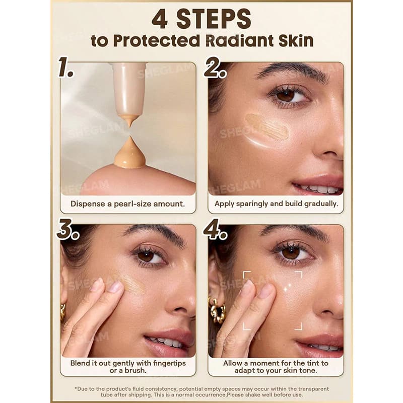 تینت صورت شیگلم مدل DEW & DONE حاوی SPF 20 رنگ WARM VANILLA — تصویر ۸